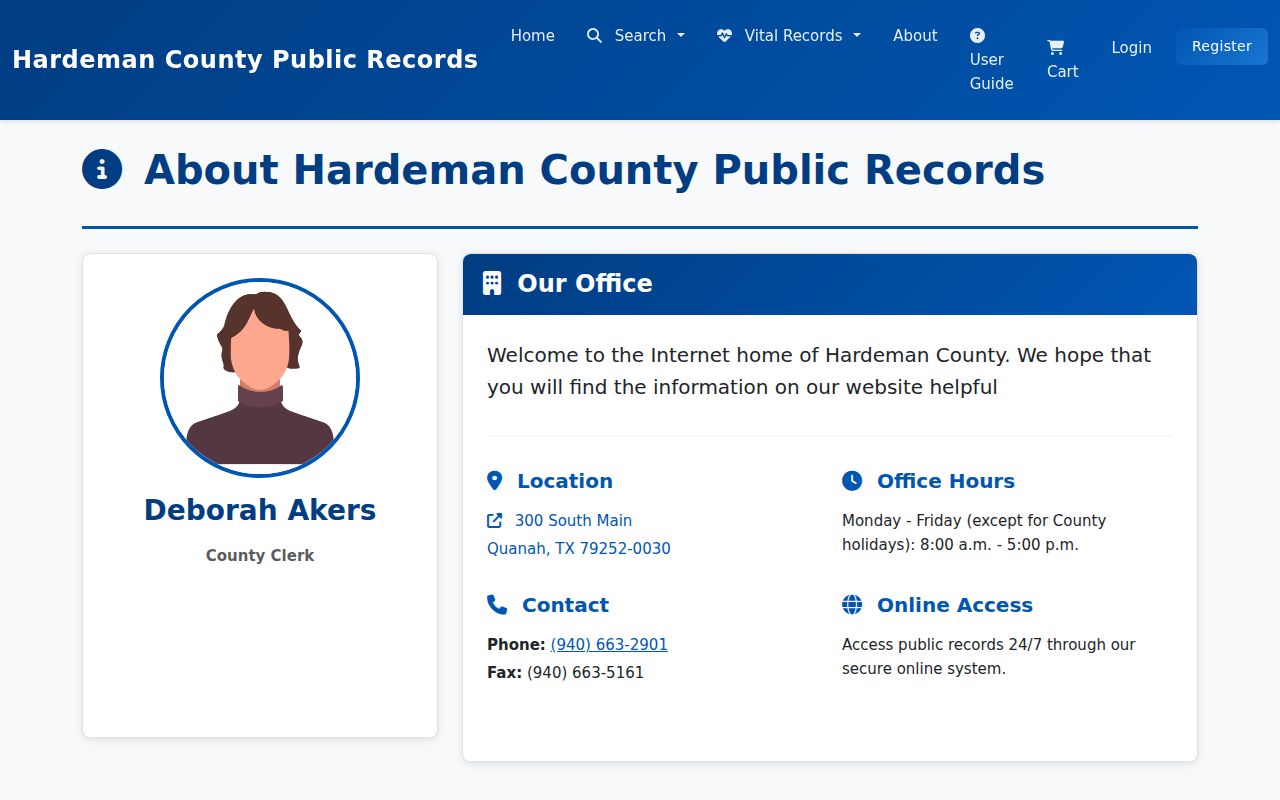 Hardeman County court case records information in eDoc