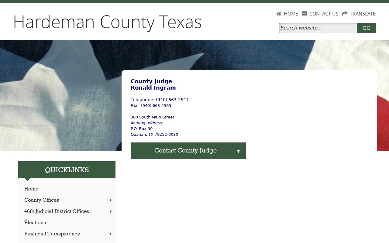 Hardeman County court docket County Judge contact